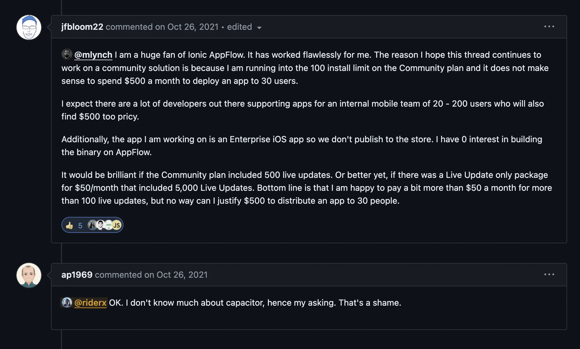 Retour de la communauté