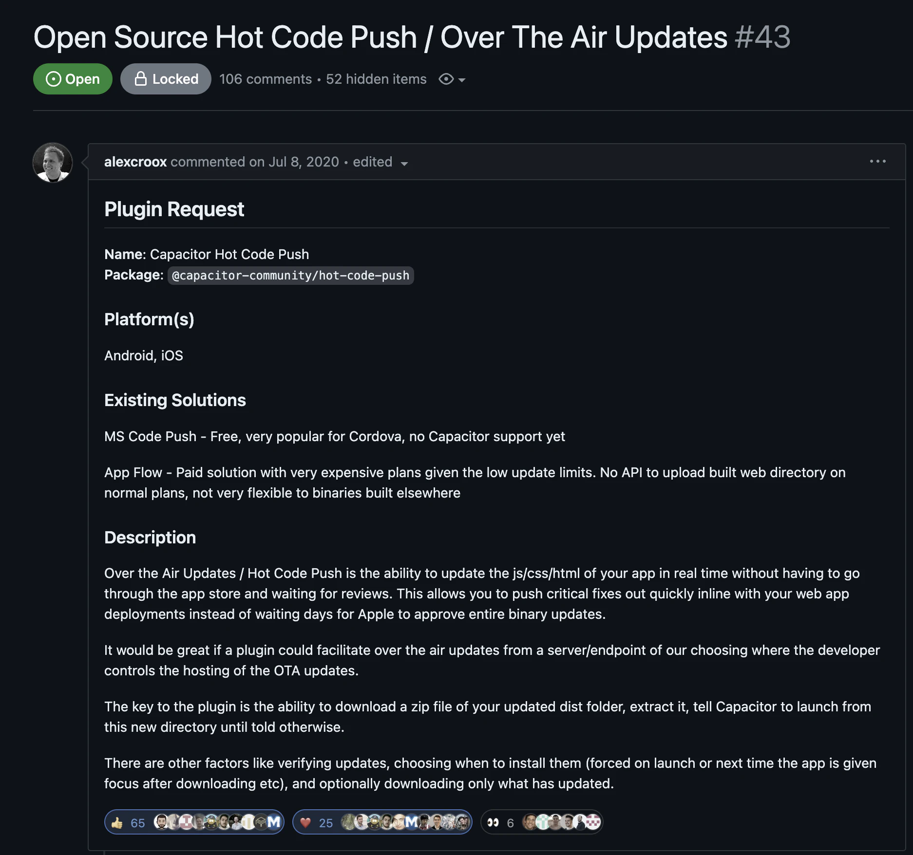 Demande de plugin initiale