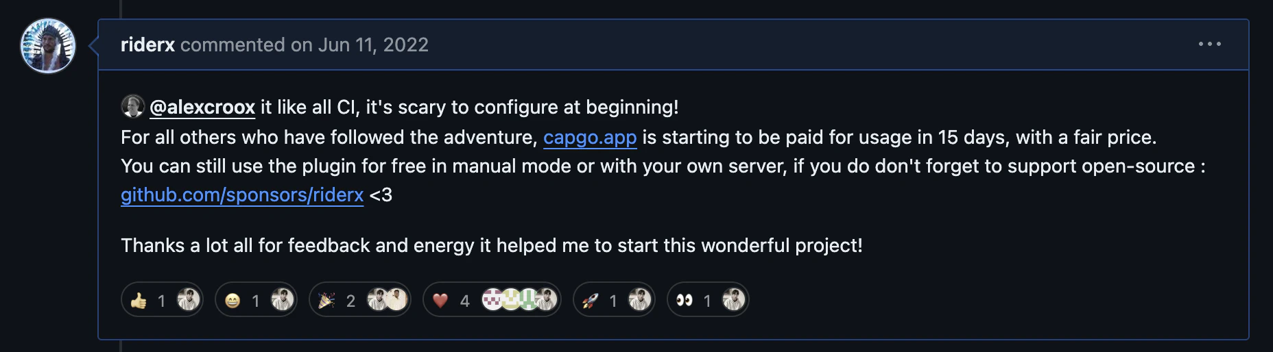 Annonce des prix de Capgo