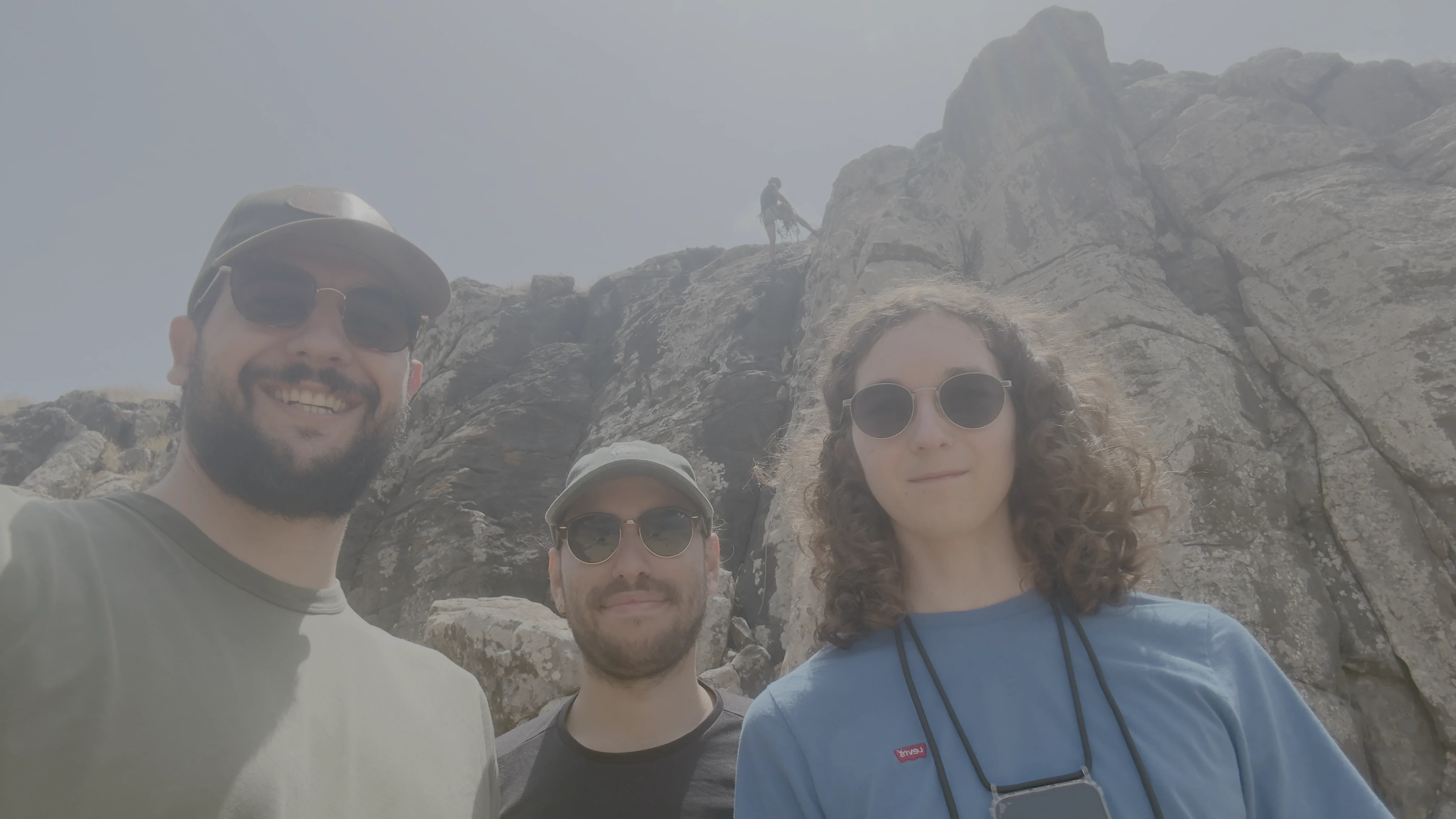 Jordan, Martin, and Michael during team climbing offsite