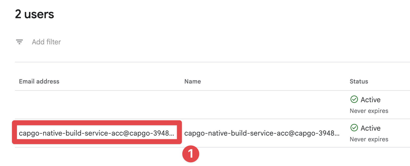 Google Play Console confirm that the user has been invited