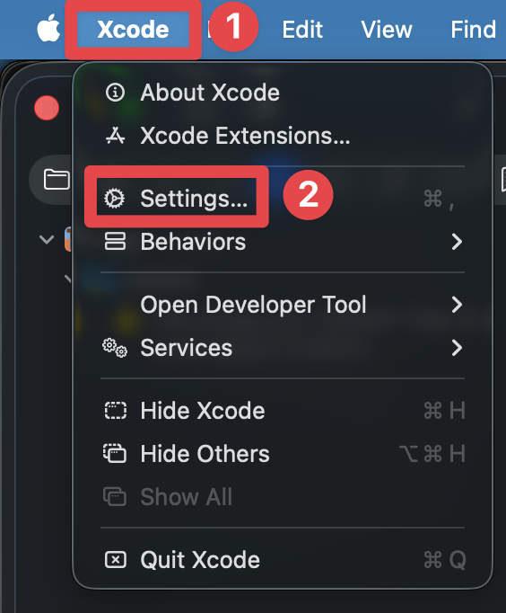 Xcode settings