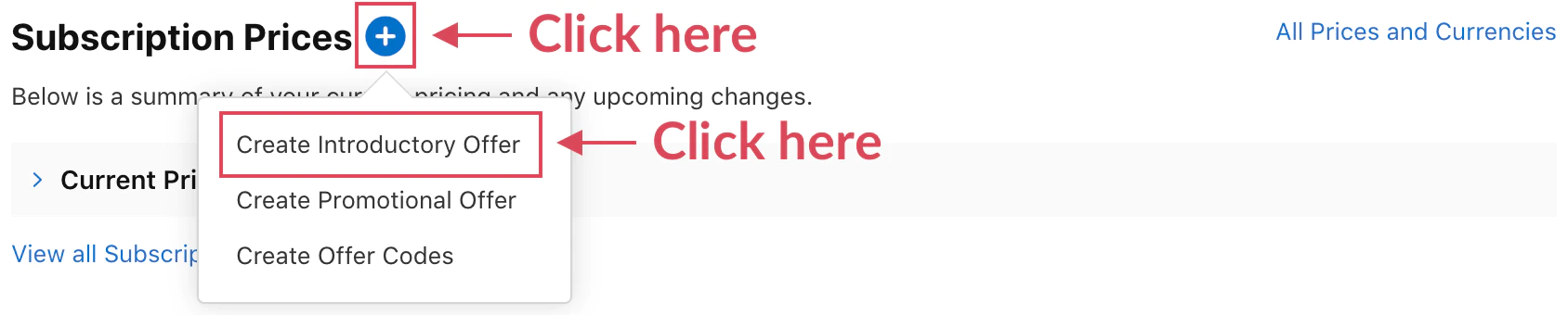 Create introductory offer