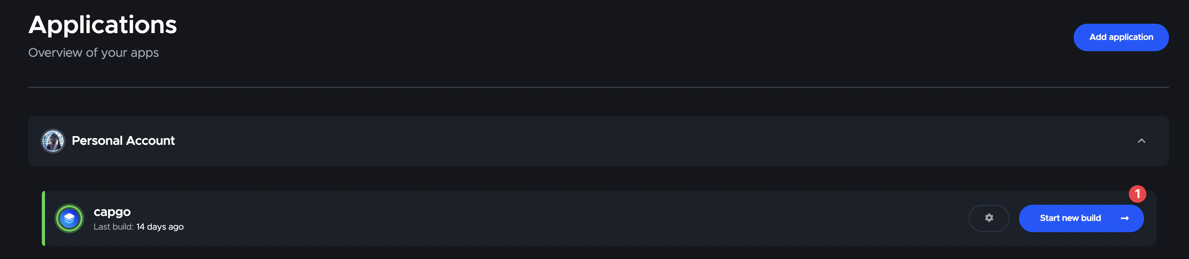 Sélectionner l'application