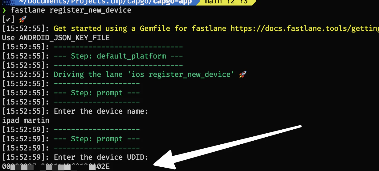 définir l'identifiant ios
