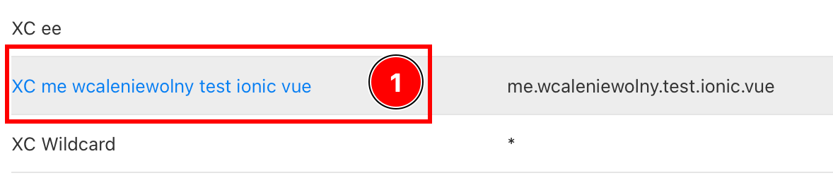Selecting your app from the list