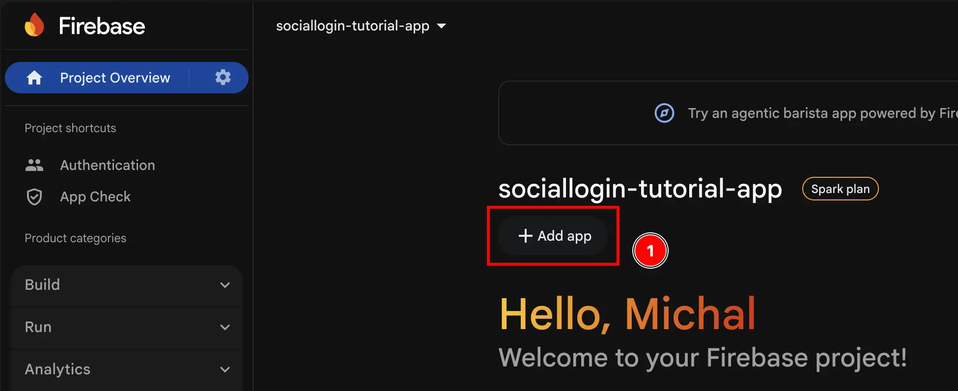 Firebase Add App Button