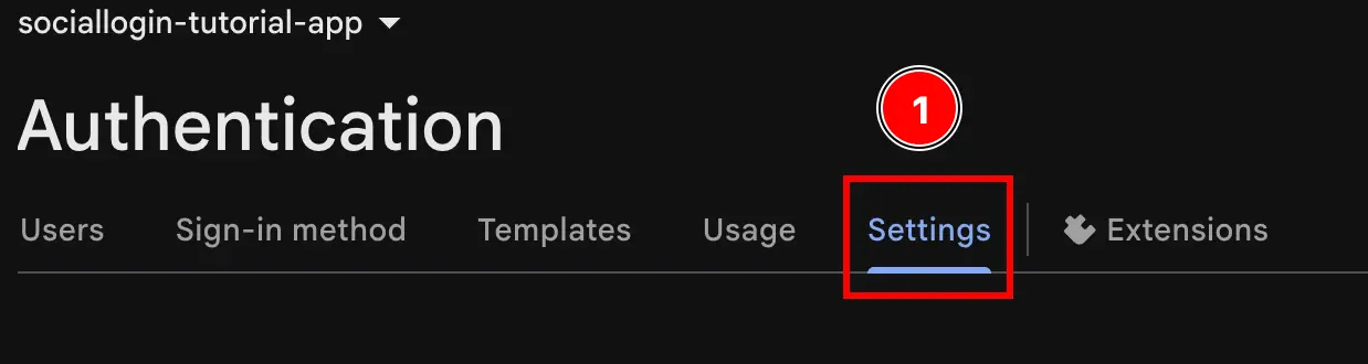 Firebase Authentication Sign-in Method Button