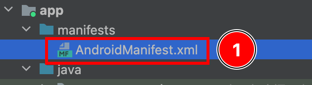 AndroidManifest.xml file in Android Studio