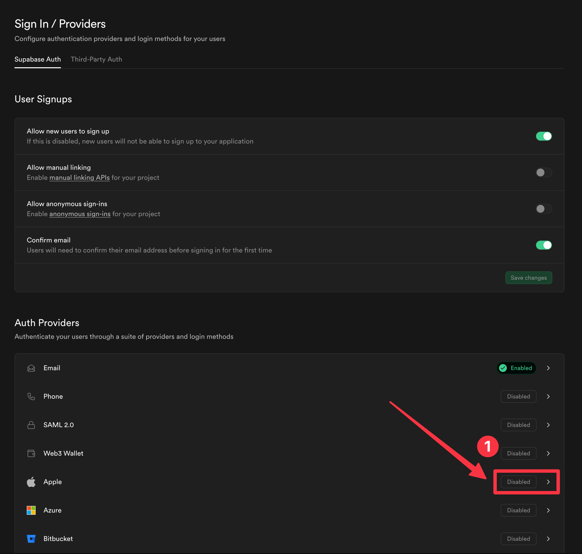Supabase Apple Provider